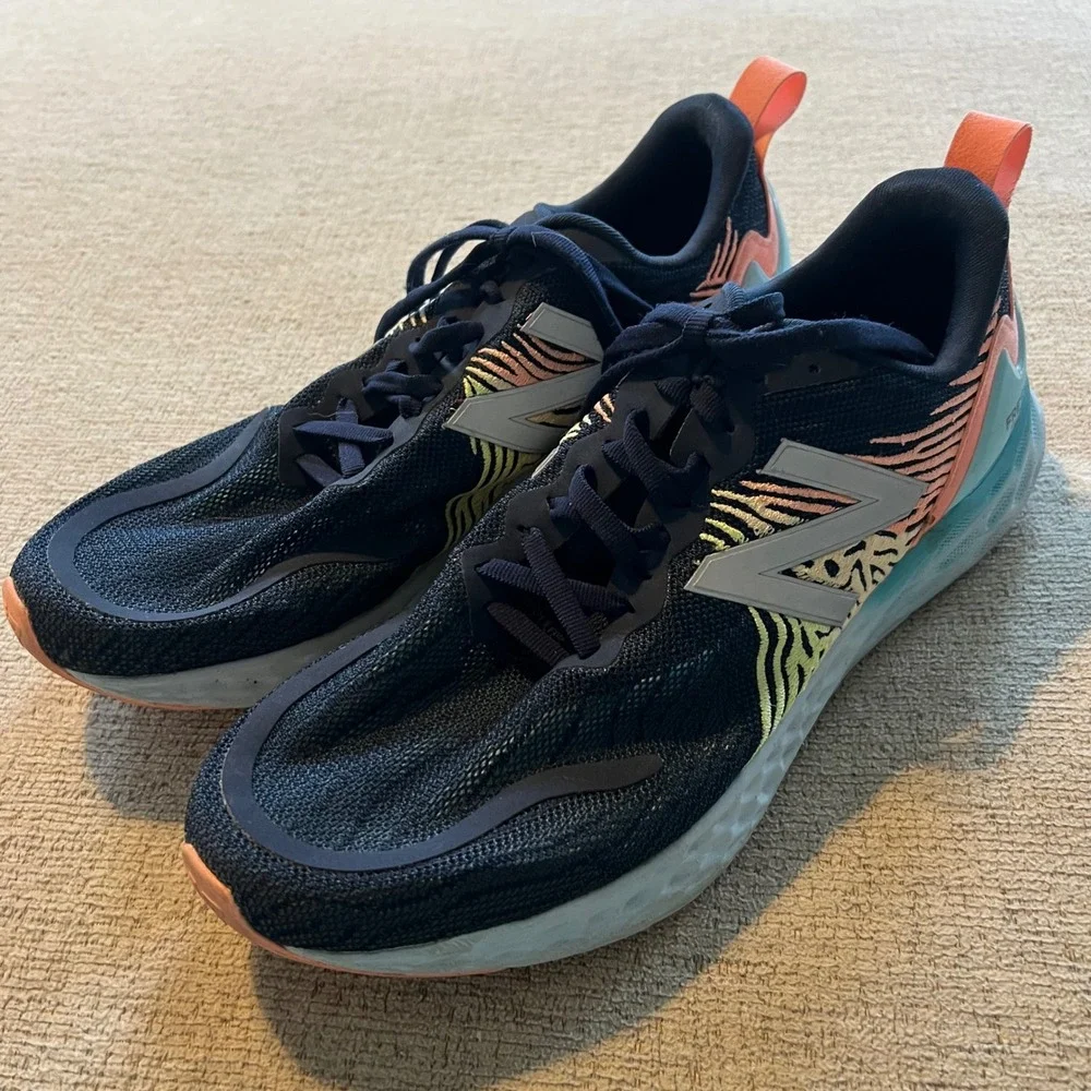 New Balance Fresh Foam Tempo Navy Peach Blue Running Shoes WTMPONP Womens 10.5